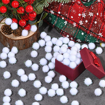 120Pcs Sequin Polypropylene Fiber Silk Pompom Ball FIND-SC0019-70B-1