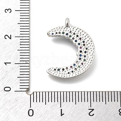 Brass Micro Pave Colorful Cubic Zirconia Pendants KK-L228-04P-1