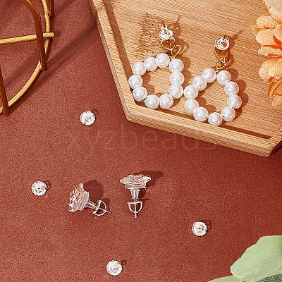 8Pcs 925 Sterling Silver Ear Nuts STER-BBC0007-46-1