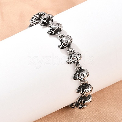 Halloween 304 Stainless Steel Link Chain Bracelets BJEW-D379-20A-AS-1