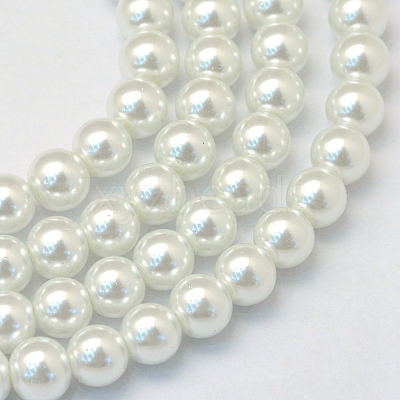 Baking Paint Glass Pearl Bead Strands X-HY-Q003-3mm-01-1
