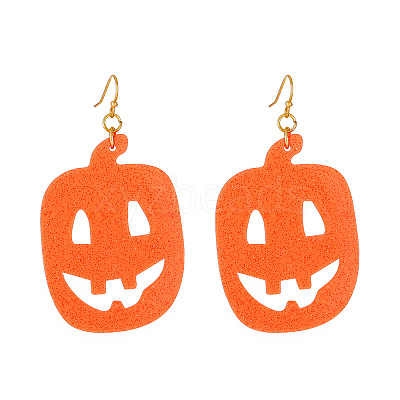 Halloween Alloy Acrylic Dangle Earrings FS-WG03594-14-1