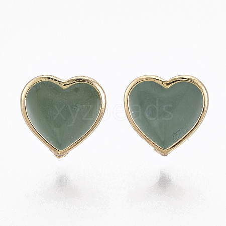 Alloy Enamel Stud Earring Findings X-PALLOY-N154-20B-1