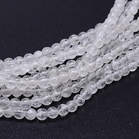 Natural Quartz Crystal Round Beads Strands X-G-J303-01-8mm-1