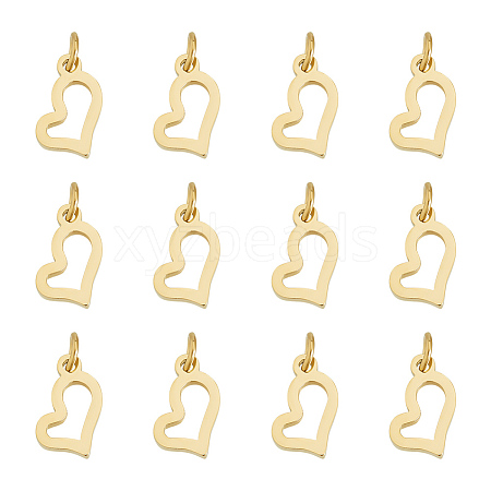 Unicraftale 12Pcs Ion Plating(IP) 304 Stainless Steel Charms STAS-UN0055-62-1