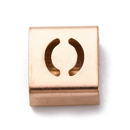 Ion Plating(IP) 304 Stainless Steel Square Slide Charms STAS-L132-26O-RG-1