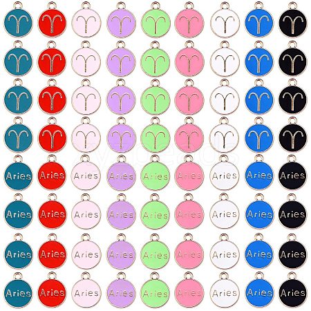 72Pcs 9 Colors Alloy Enamel Pendants ENAM-SZ0001-79A-01-1