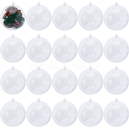 22Pcs Openable Transparent Plastic Big Pendants FIND-DC0008-27-1