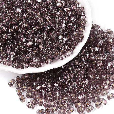 Baking Paint Transparent Glass Seed Beads SEED-N006-05M-1