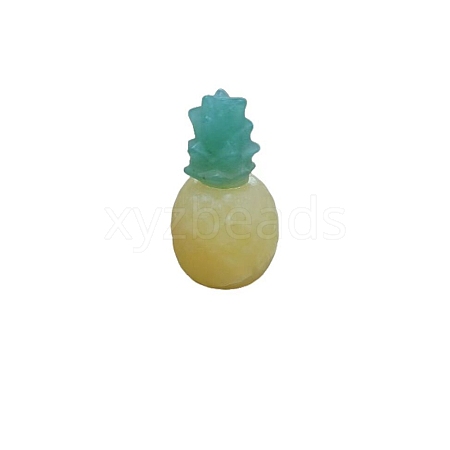 Natural Green Aventurine & Calcite Carved Pineapple Figurines PW-WGD691C-01-1