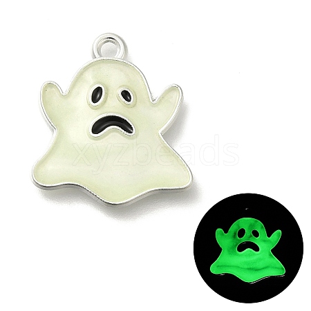 Halloween Theme Luminous  Alloy Enamel Pendants ENAM-D067-01P-01-1