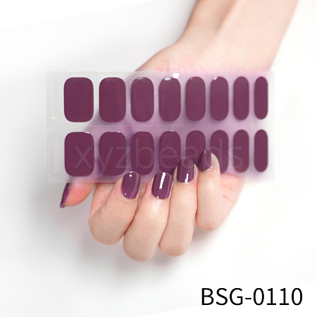 Nail Art Full Cover Nail Stickers MRMJ-YWC0001-BSG-0110-1