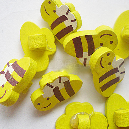 Painted Buttons in Bee Shape X-NNA0YV3-1