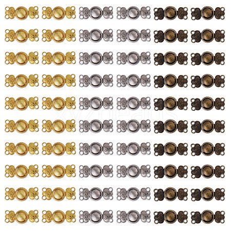 60Pcs 3 Colors Alloy Snap Lock Clasps FIND-GL0002-01-1