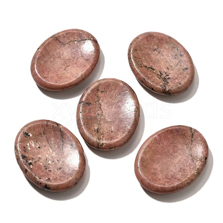 Natural Rhodonite Oval Worry Stones G-I359-10-1