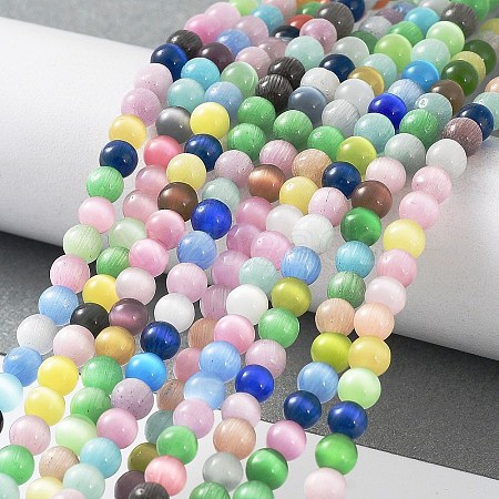 Cat Eye Beads Strands X-CE-F022-4mm-01-1