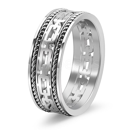 Titanium Steel Chunky Rings PW-WGE8F7A-09-1