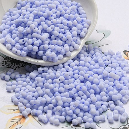 Macaron Color Opaque Frosted Glass Seed Beads SEED-K009-12B-12-1