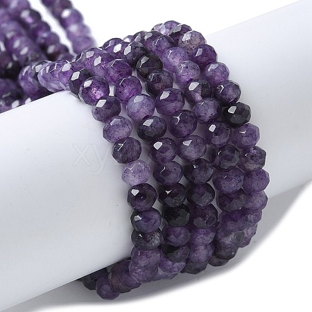 Dyed Natural Malaysia Jade Rondelle Beads Strands G-E316-2x4mm-65-1