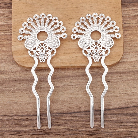 Alloy Hair Fork Findings for Women PW-WGF288F-01-1