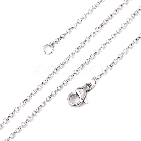 304 Stainless Steel Cable Chain Necklaces STAS-O053-11P-1