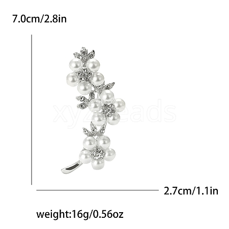 Alloy Rhinestone Brooch for Backpack Clothes PW-WGDBC4D-01-1