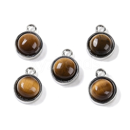 Natural Tiger Eye Pendants G-K372-03P-13-1