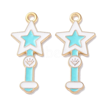 Alloy Enamel Pendants ENAM-O001-11A-G-1