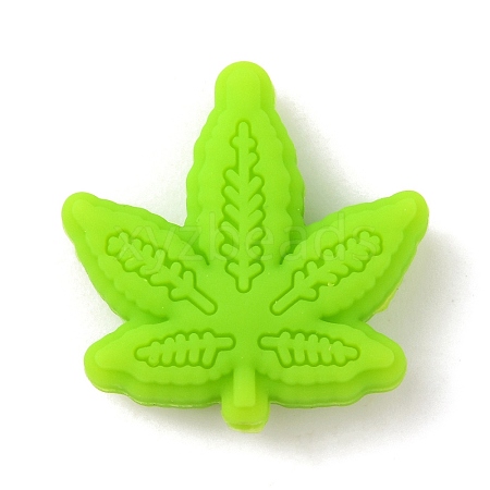 Maple Leaf Silicone Beads SIL-WH0010-18A-1