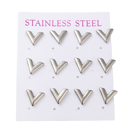 Non-Tarnish 304 Stainless Steel Stud Earring EJEW-C099-03P-1