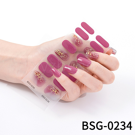 Nail Art Full Cover Nail Stickers MRMJ-YWC0001-BSG-0234-1