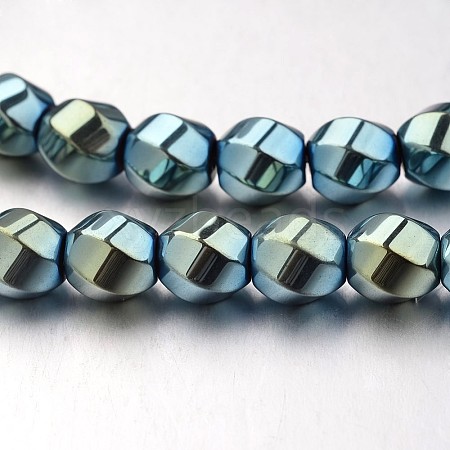 Electroplate Non-magnetic Synthetic Hematite Beads Strands G-F300-13-07-1