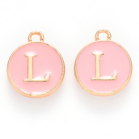 Golden Plated Alloy Enamel Charms ENAM-S118-07L-1