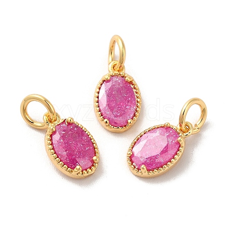 Real 18K Gold Plated Brass Micro Pave Cubic Zirconia Pendants KK-M243-07G-03-1