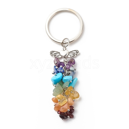 Natural & Synthetic Gemstone Beaded Keychain KEYC-JKC00345-02-1