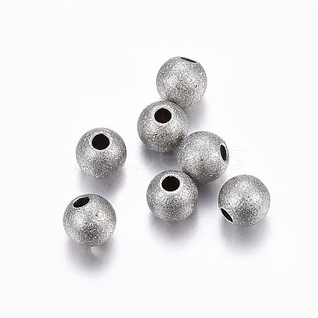 Tarnish Resistant 304 Stainless Steel Textured Beads STAS-F174-32P-A-1