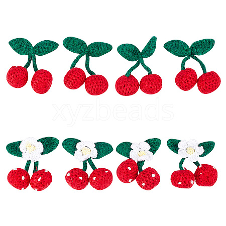 8Pcs 2 Style Cotton Crochet Ornament Accessories DIY-DR0001-08-1