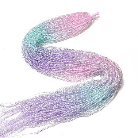 Transparent Gradient Color Glass Beads Strands GLAA-H021-01A-06-1