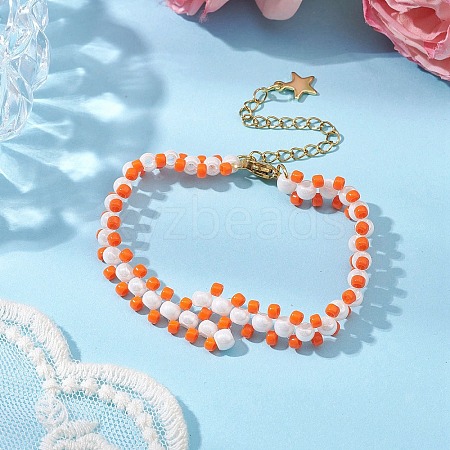 Handmade Glass Seed Beaded Bracelets for Women BJEW-MZ00125-1