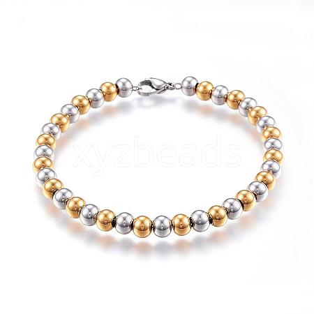 201 Stainless Steel Ball Chain Bracelets BJEW-E295-05-1