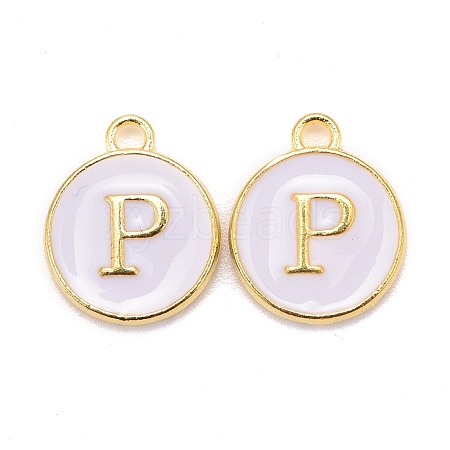 Golden Plated Alloy Charms LS-ENAM-S118-01P-1