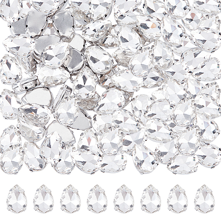 DICOSMETIC 60Pcs Teardrop Sew on Rhinestone RGLA-DC0001-06-1