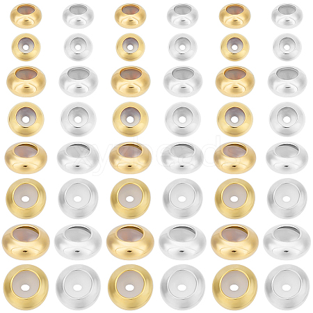 64Pcs 8 Styles Brass Beads KK-BBC0017-88-1