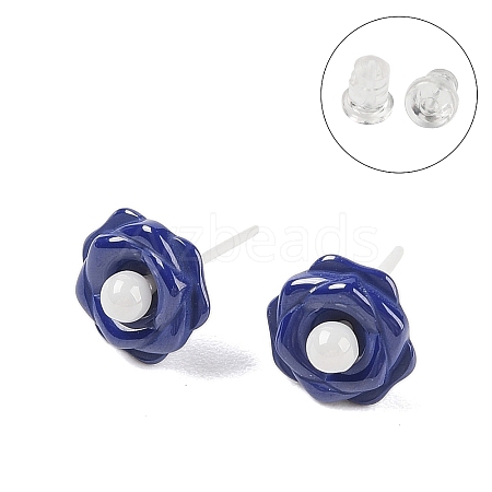 Hypoallergenic Bioceramics Zirconia Ceramic Stud Earrings EJEW-C111-02A-1