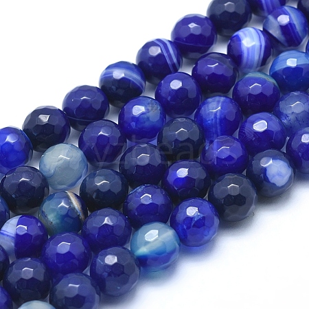 Natural Agate Beads G-J371-10-10mm-1