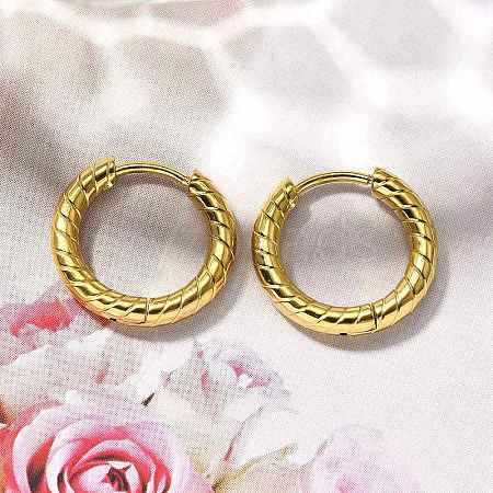 304 Stainless Steel Hoop Earrings for Women EJEW-M068-11C-G-1