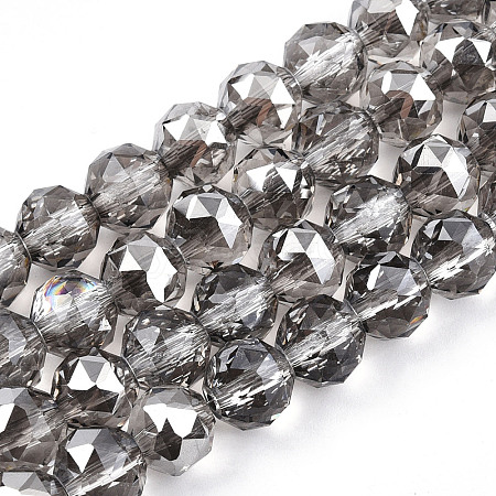 Electroplate Transparent Glass Beads Strands X-EGLA-N002-34C-C12-1