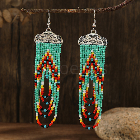 Bohemian Style Tassel Dangle Earrings UJ7824-4-1