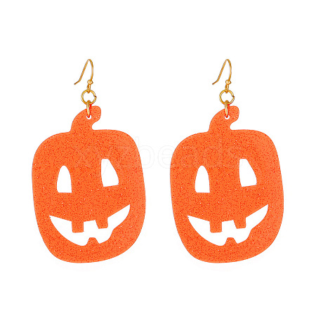 Halloween Alloy Acrylic Dangle Earrings FS-WG03594-14-1