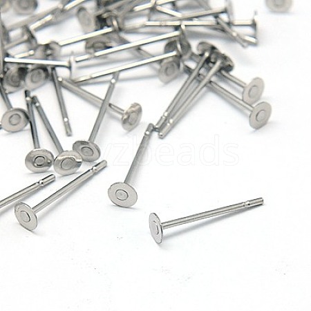 Non-Tarnish 304 Stainless Steel Stud Earring Findings X-STAS-E025-8-1